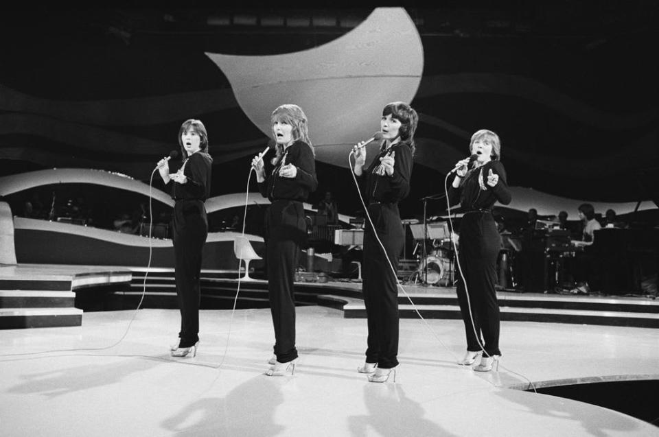 Coleen Nolan, Linda Nolan, Maureen Nolan and Bernie Nolan performing together