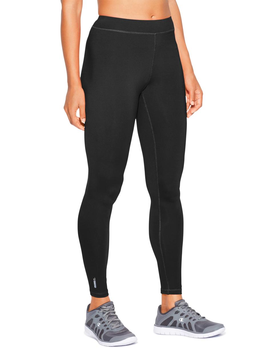 Model wears Champion Women's Duofold Flex Weight Baselayer Pants in black