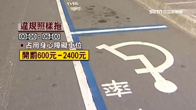 若占用身心障礙車位，最高會吃上2400元罰單。