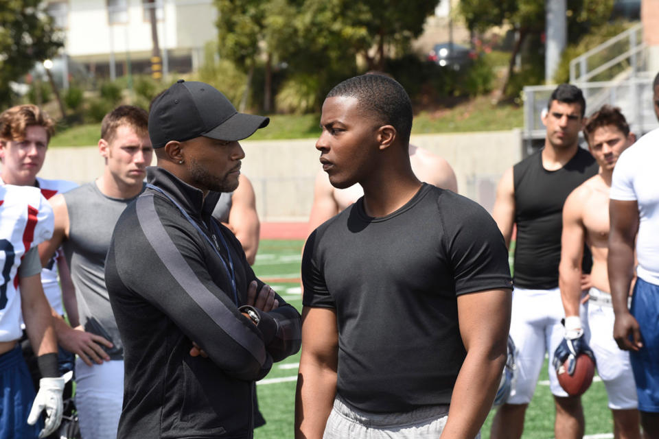 Daniel on the football field on the show