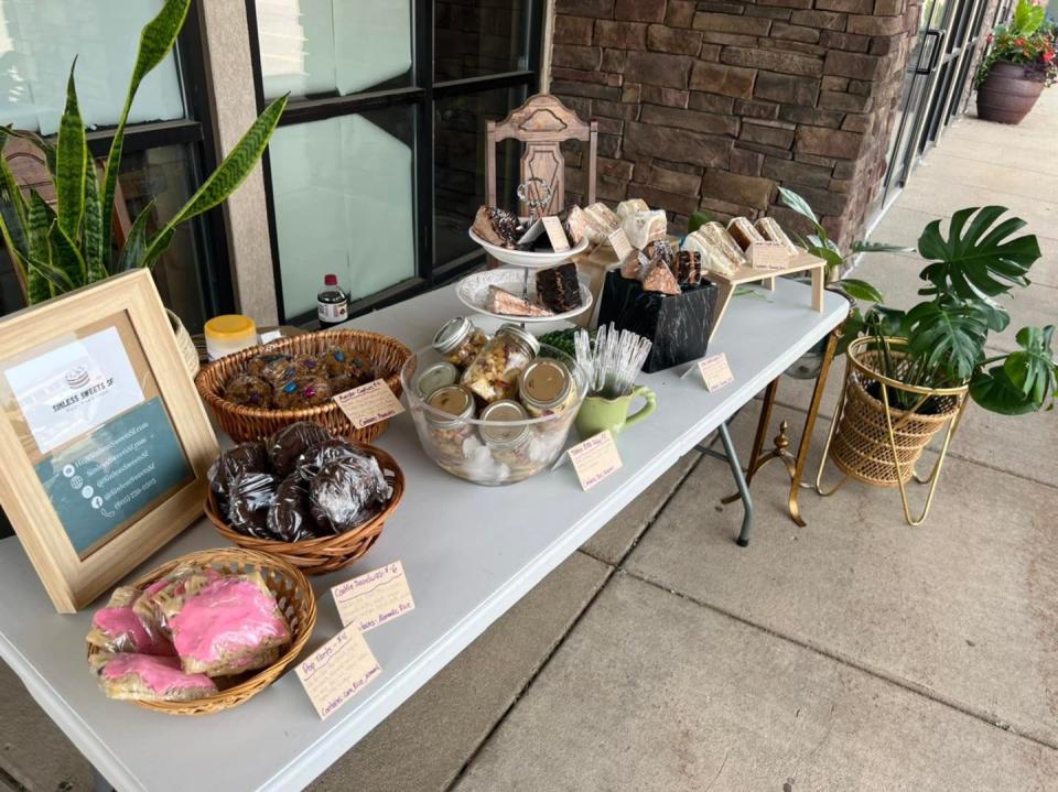 Sinless Sweets owner Maggy Pickner has held several pop-up shops this summer selling her gluten-free and vegan baked goods.