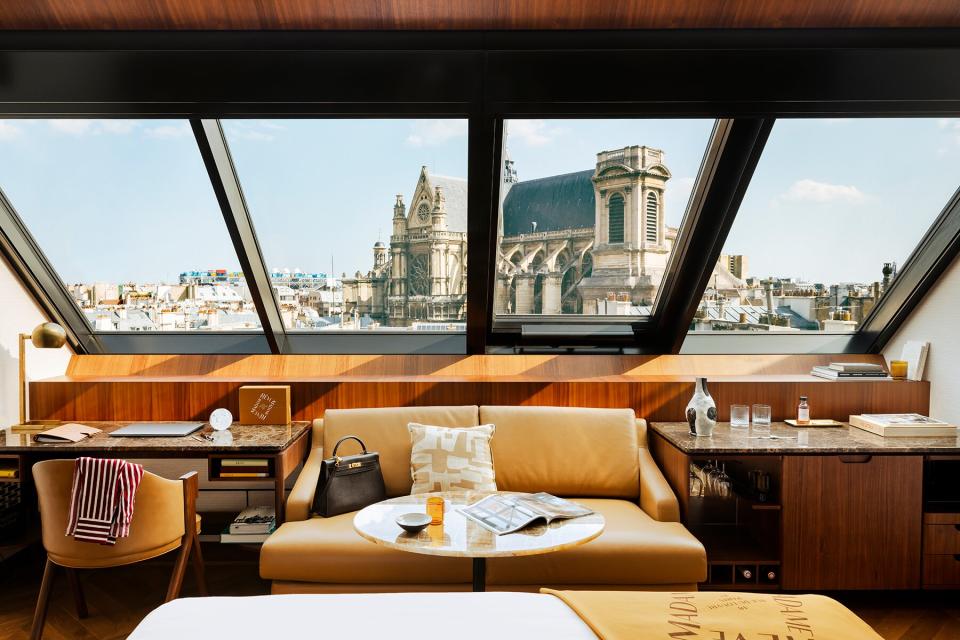 View of Notre Dame from a suite at Hôtel Madame Rêve