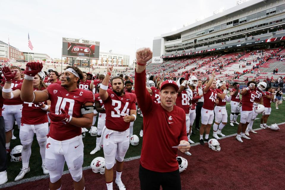 Washington State coach Jake Dickert previously coached in the lower rungs of college football but has gone 4-1 this season after taking over in difficult circumstances.