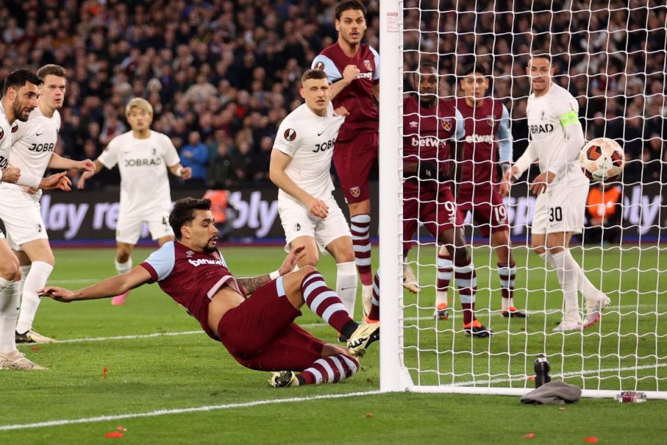 Paqueta came off during West Ham’s win over Freiburg (Getty Images)