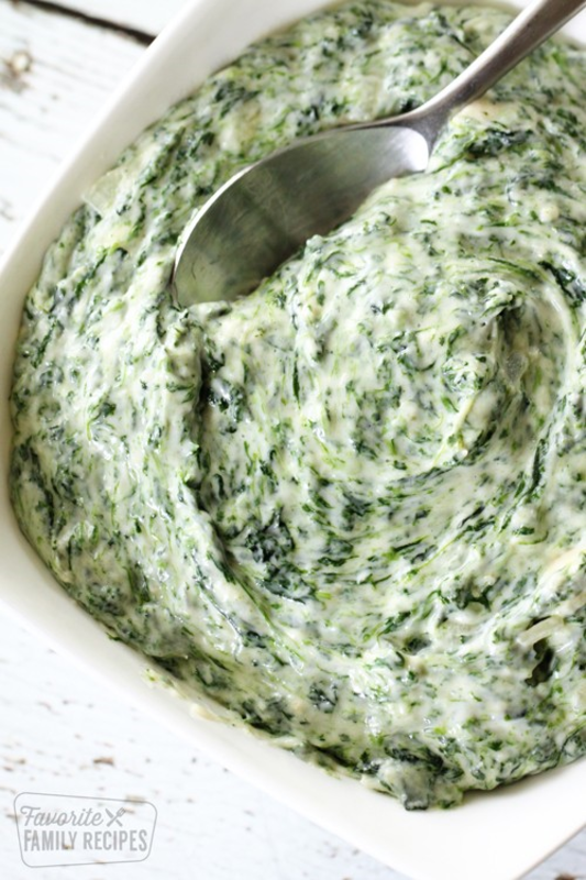 <p>Favorite Family Recipes</p><p>This is the Best Creamed Spinach Recipe you'll ever taste! Three kinds of cheese and vibrant spinach together with fragrant herbs make this a favorite dish at Thanksgiving or anytime.</p><p><strong>Get the recipe: </strong><a href="https://www.favfamilyrecipes.com/the-best-creamed-spinach-recipe/" rel="nofollow noopener" target="_blank" data-ylk="slk:Best Creamed Spinach Recipe;elm:context_link;itc:0;sec:content-canvas" class="link rapid-noclick-resp"><strong>Best Creamed Spinach Recipe</strong></a></p>