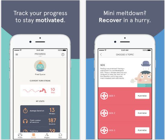 The <a href="https://www.headspace.com/how-it-works" target="_blank">Headspace</a> meditation app calls itself a "gym membership for your brain." The best way to see if it's for you is to try a free 10-day&nbsp;trial, which&nbsp;will teach you the basics of meditating. If you like it, you can subscribe to the app for $7.99 per month. It&nbsp;features guided meditations in time frames as short as two minutes and as long as an hour. There are meditations for specific topics, such as anxiety and relationships. It&nbsp;works on a desktop, iPad, iPhone and Android.