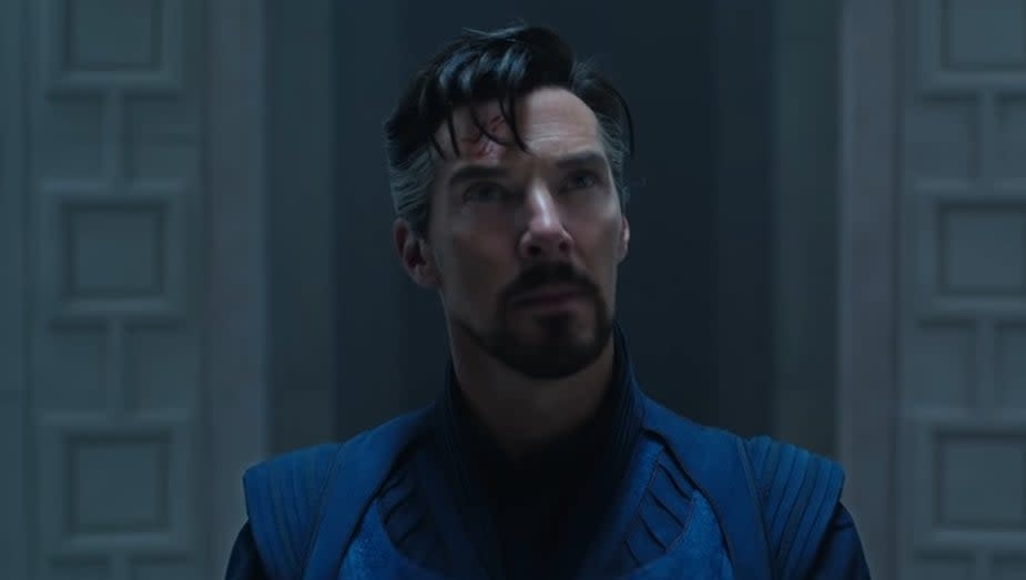 Doctor Strange in the Illuminati's HQ in "Doctor Strange in the Multiverse of Madness"