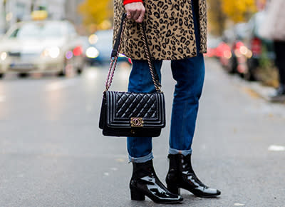 chanel black and white dress