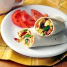 <p>This Mexican-inspired bacon and egg breakfast is rolled in a tortilla and eaten with your hands. <a href="https://www.eatingwell.com/recipe/264956/bacon-and-egg-breakfast-wraps/" rel="nofollow noopener" target="_blank" data-ylk="slk:View Recipe;elm:context_link;itc:0;sec:content-canvas" class="link ">View Recipe</a></p>