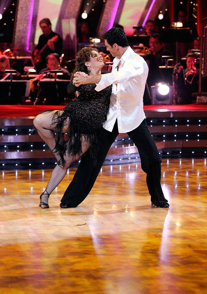 Tony Dovolani and Marissa Jaret Winokur perform a dance on the sixth season of Dancing with the Stars.