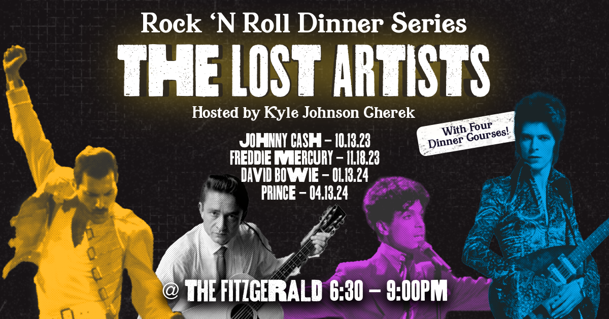 The Pabst Theater Group's Lost Artist Dinner Series features music, videos, stories and a multi-course dinner menu inspired by four legendary musicians. The first of the series, Johnny Cash, takes place Oct. 13.