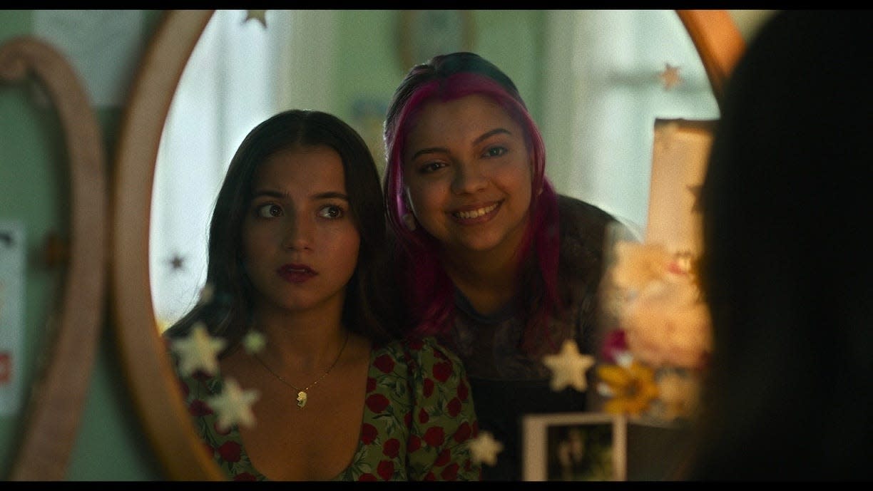 Isabela Merced and Cree Cicchino in "Turtles All the Way Down," a book-to-screen adaptation of by John Green's novel due to hit streaming on Max.