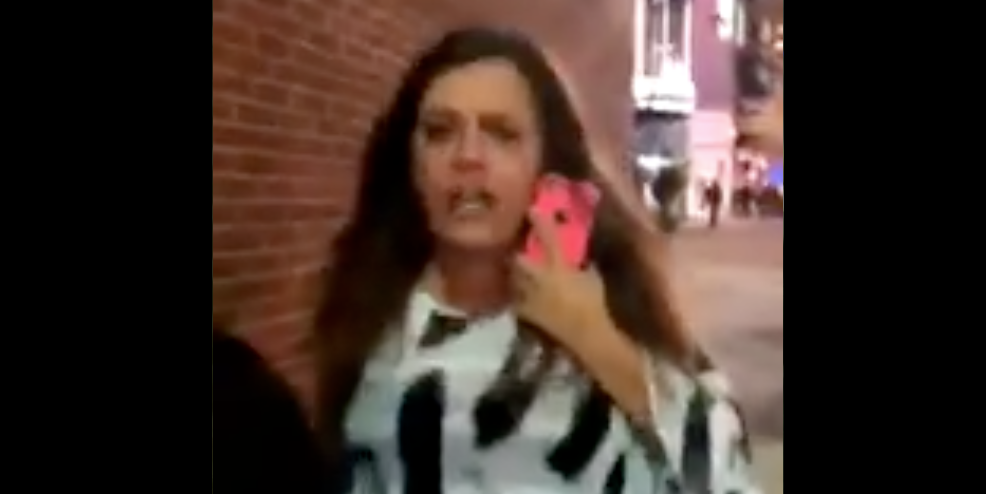 A white woman who went on a drunken, racist tirade has lost her job. (Photo: Drake Lewis via Twitter)