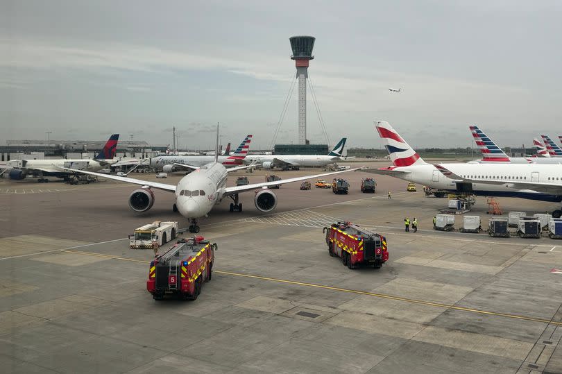 The scene at Heathrow