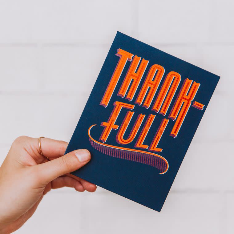 17) "Thank-Full" Thanksgiving Card