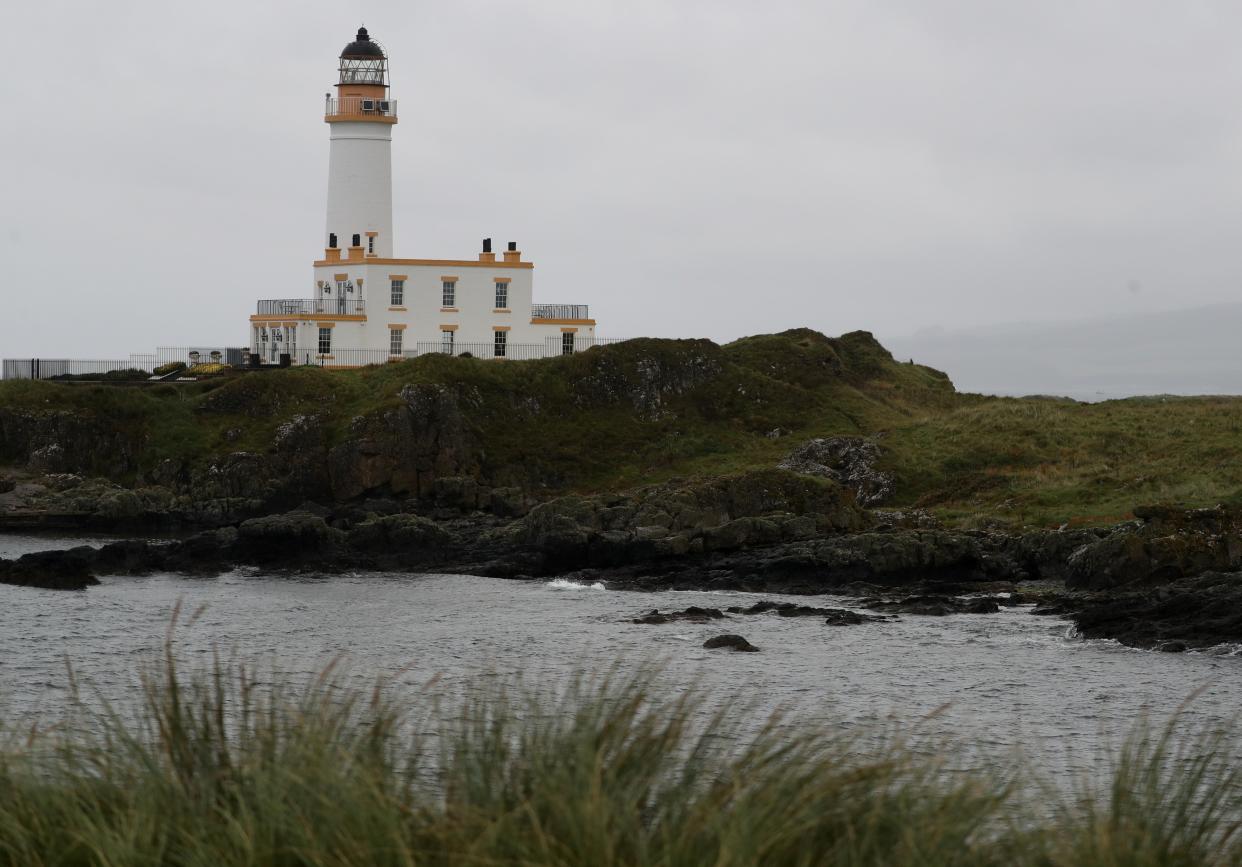 <p>A view of the lighthouse on the Ailsa Championship Course at the Trump Turnberry resort in Ayrshire</p> (Reuters)