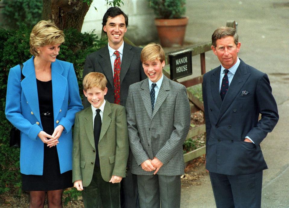 The Prince and Princess of Wales and their sons on William’s first day at Eton (Stefan Rousseau/PA) (PA Archive)