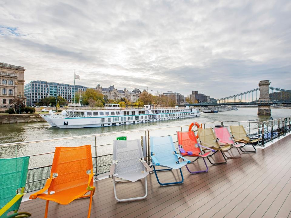 empty deck on cruise ship