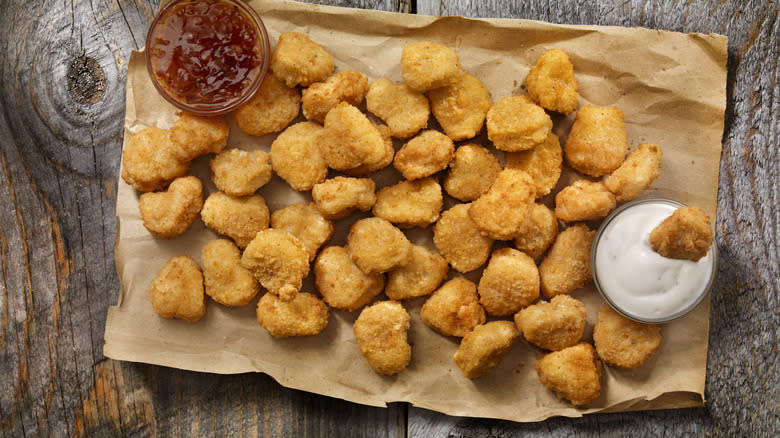 chicken nuggets with sauce