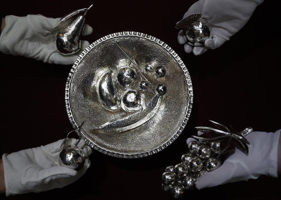 Silver bowl at Buckingham Palace