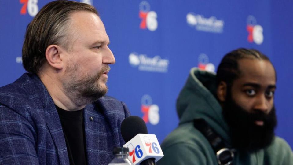 76ers president Daryl Morey and James Harden