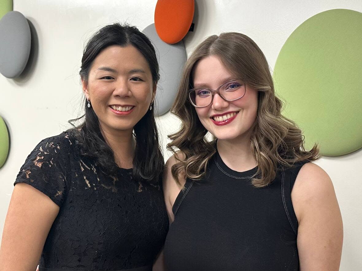 Esther Ling and Ali St. Germaine are students in the music program at Northwestern Polytechnic in Grande Prairie.  (Submitted by Esther Ling  - image credit)