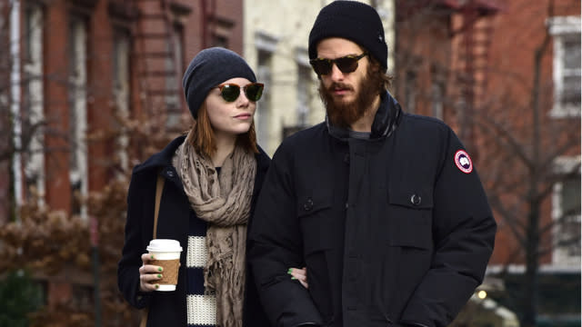 Our hearts are breaking! Emma Stone and Andrew Garfield are reportedly on a break, a source tells <em>People</em>. The cute couple and <em>The Amazing Spider-Man</em> costars were dating for three years. Apparently long distance and crazy work schedules are to blame for the alleged time apart. <em>People's</em> source said, "Emma understands his work anxieties – it's why she originally pulled out of Cabaret last year and only did it this year – but they're taking a break from seeing each other." The source added, "They're both a slave to their schedules. This time last year they were privately discussing marriage." And while it's just a break, we're hoping this one ends like Ross and Rachel on <em>Friends</em>, because they got back together! Take a look back at the cute couple in eight of their most special, public moments. <strong>WATCH: Emma Stone Says She Loves Andrew 'Very Much'</strong> <strong>1. </strong>Three years ago, they gave each other loving looks at a press conference for <em>The Amazing Spider-Man</em> in Madrid. Getty Images <strong>2.</strong> Andrew also held Emma close at the Madrid premiere. Getty Images <strong>3.</strong> In March 2014, they took this adorable candid in Sydney, Australia. Getty Images <strong>4.</strong> That same month, they looked ready for kids with this young Spider-Man in Singapore. Getty Images <strong> PHOTO: Emma Stone and Andrew Garfield Photobomb Together </strong> <strong>5.</strong> And that hand holding during Earth Hour in Singapore couldn't be sweeter! Getty Images <strong>6. </strong>Just one look like this from Andrew, and you'd be in love too! The couple stunned at <em>The Amazing Spider-Man 2</em> premiere in London. Getty Images <strong> WATCH: How These 7 Celeb Couples Really Met! </strong> <strong>7. </strong>There's no doubt Andrew made Emma laugh. At the <em>Magic in the Moonlight</em> premiere in New York City on July 17, 2014, she looks like she's having a ball with him. Getty Images <strong>8.</strong> Remember when they photobombed a fan in January? Instagram Here's to hoping this break isn't really a "break-up" for the adorable duo! Check out some of Emma's greatest ET moments in the video below.