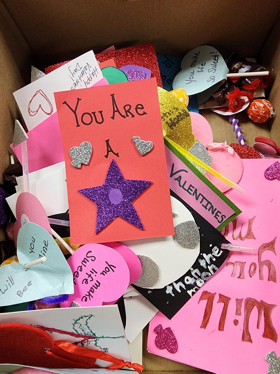 Here is an example of the Valentine's Day cards donated to Richland County Children Services to show foster kids love this Valentine's Day.