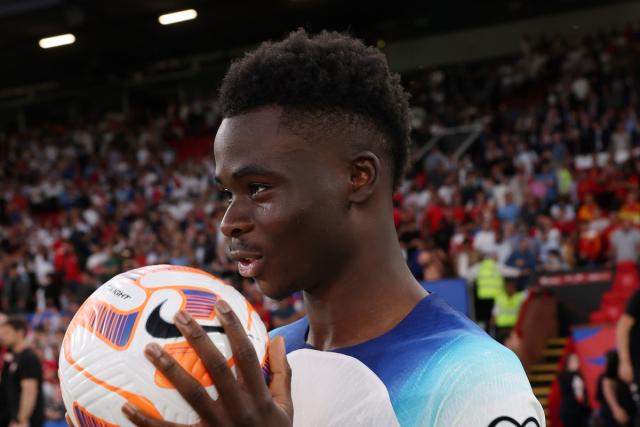 England 7-0 North Macedonia: Hat-trick hero Bukayo Saka on