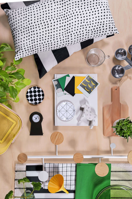 <p>IKEA</p><p>You don't have to fly to Malmö to get back to IKEA's authentic Scandinavian roots. If you find joy in <strong>simple, modern designs</strong> and have <strong>focused on creating a life focused on family, joyous gatherings, and carefree living</strong>, you're already there. </p><p>Take your interior design to the next tier with:</p><ul><li><strong>Nature.</strong> Nature is nurturing, and 20% of survey respondents connect with nature to feel at ease. <strong>"[You can] boost wellbeing with natural light, plants, and organic materials"</strong> reflects Strawn. Embrace this and create a harmonious relationship inside your home by integrating <strong>natural woods</strong>, <strong>chrome</strong>, <strong>leather</strong>, and honest materials.</li><li><strong>Refreshing patterns and bold colors.</strong> Opt for <strong>hand-drawn</strong>, <strong>graphic</strong>, and <strong>abstract</strong> designs that emphasize <strong>organic shapes</strong> and <strong>bold colors</strong>. Consider modest doses of color including greens, as well as muted and neutral tones.</li></ul>You'll like:<ul><li><a href="https://www.ikea.com/us/en/p/risatorp-wire-basket-white-90281618/" rel="nofollow noopener" target="_blank" data-ylk="slk:RISATORP Wire basket;elm:context_link;itc:0;sec:content-canvas" class="link ">RISATORP Wire basket</a>, $15.99 </li><li><a href="https://www.ikea.com/us/en/p/baerfis-hanger-for-door-adjustable-50527127/" rel="nofollow noopener" target="_blank" data-ylk="slk:BÄRFIS Hanger for door;elm:context_link;itc:0;sec:content-canvas" class="link ">BÄRFIS Hanger for door</a>, $19.99 </li><li><a href="https://www.ikea.com/us/en/p/burvik-side-table-white-60340389/" rel="nofollow noopener" target="_blank" data-ylk="slk:BURVIK Side table;elm:context_link;itc:0;sec:content-canvas" class="link ">BURVIK Side table</a>, $39.99 </li></ul>