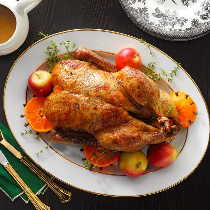 <a href="https://www.tasteofhome.com/recipes/grandma-s-roasted-duck/" rel="nofollow noopener" target="_blank" data-ylk="slk:Grandma's Roasted Duck from Sue Gronholz;elm:context_link;itc:0;sec:content-canvas" class="link rapid-noclick-resp">Grandma's Roasted Duck from Sue Gronholz</a>