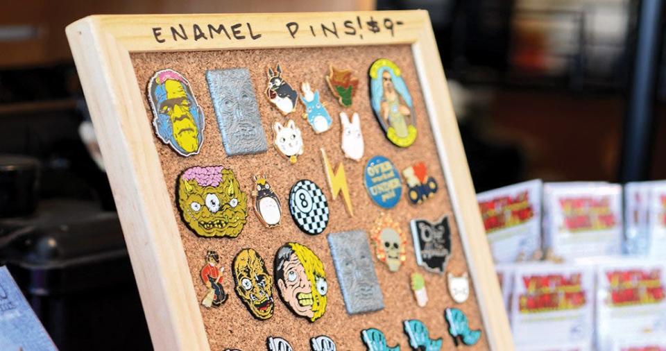 Enamel pins at Arrowhead Vintage & Handmade Goods