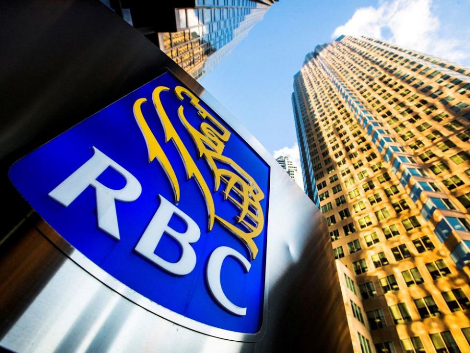 FILE PHOTO: FILE PHOTO: A Royal Bank of Canada logo is seen on Bay Street in the heart of the financial district in Toronto