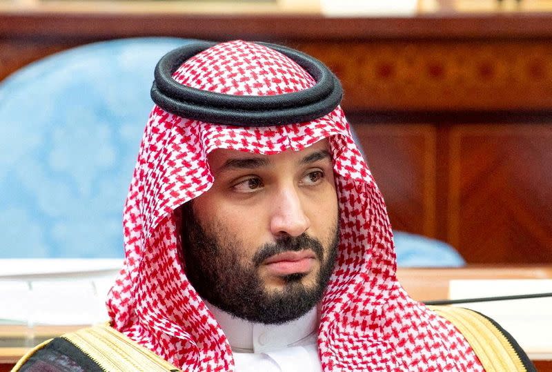 FILE PHOTO: Saudi Crown Prince Mohammed bin Salman attends a session of the Shura Council in Riyadh