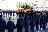 <p>Davide Astori funeral service in Florence on March 8, 2018 in Florence, Italy. (Photo by Gabriele Maltinti/Getty Images) </p>