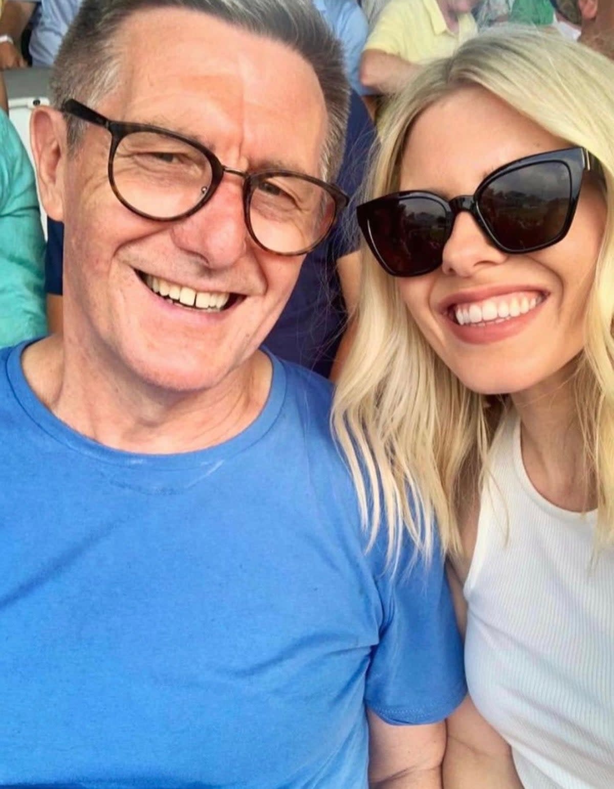 Mollie King pictured with her father Stephen, who passed away last November (Mollie King/Instagram)