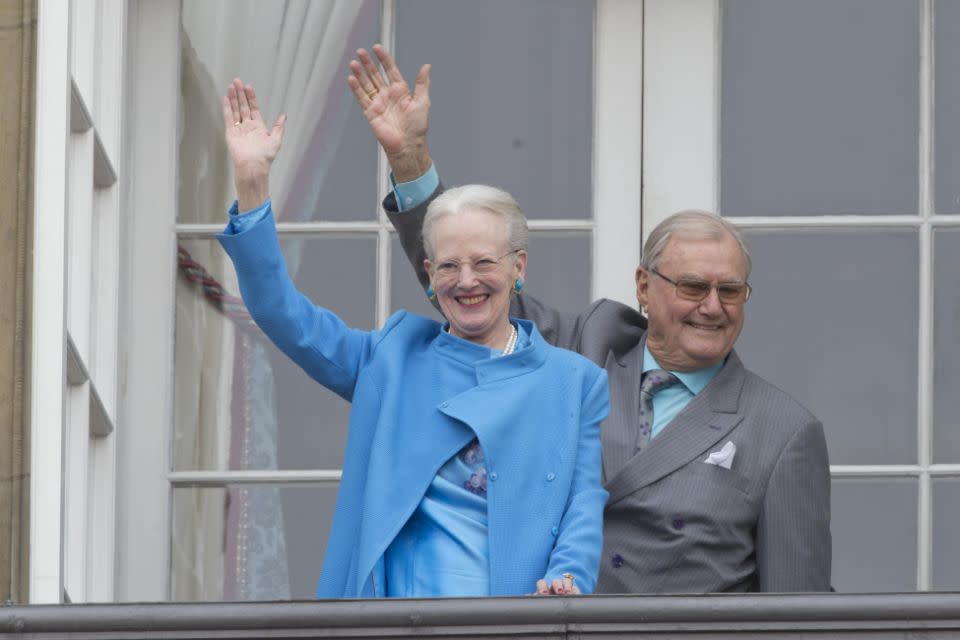 Prince Henrik of Denmark pictured here with his wife, Queen Margrethe, has been admitted to hospital. Photo: Getty Images