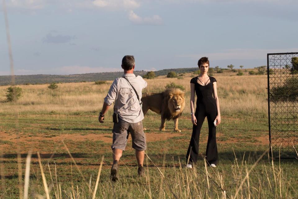 <p>“It has long been a dream of mine to get the chance to work with wild animals, and particularly with a lion! I am so grateful to collaborate with TAG Heuer on this campaign,” Cara said in an official statement. Source: David Yarrow/TAG </p>