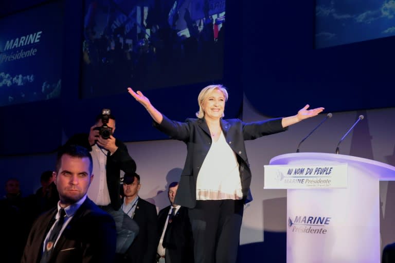 Marine Le Pen hailed what she called a "historic vote"