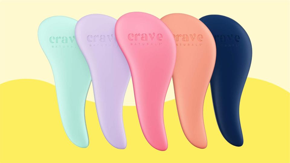 Crave Naturals Glide Thru Detangling Brush for Adults &amp; Kids Hair