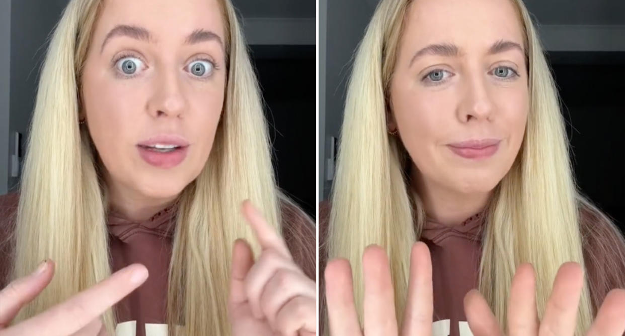 Alexandra in the TikTok video breaking down Aussie slang. 