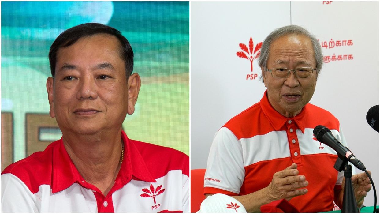 Progress Singapore Party's Francis Yuen (left) and Dr Tan Cheng Bock. (Yahoo News Singapore file photos)