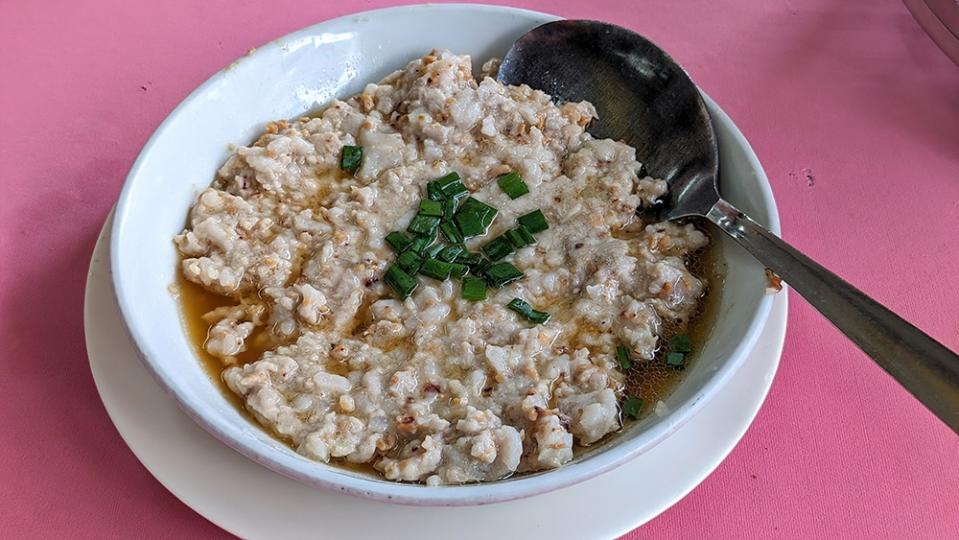 Steamed Pork Patty with dried cuttlefish. Simple, but excellent.