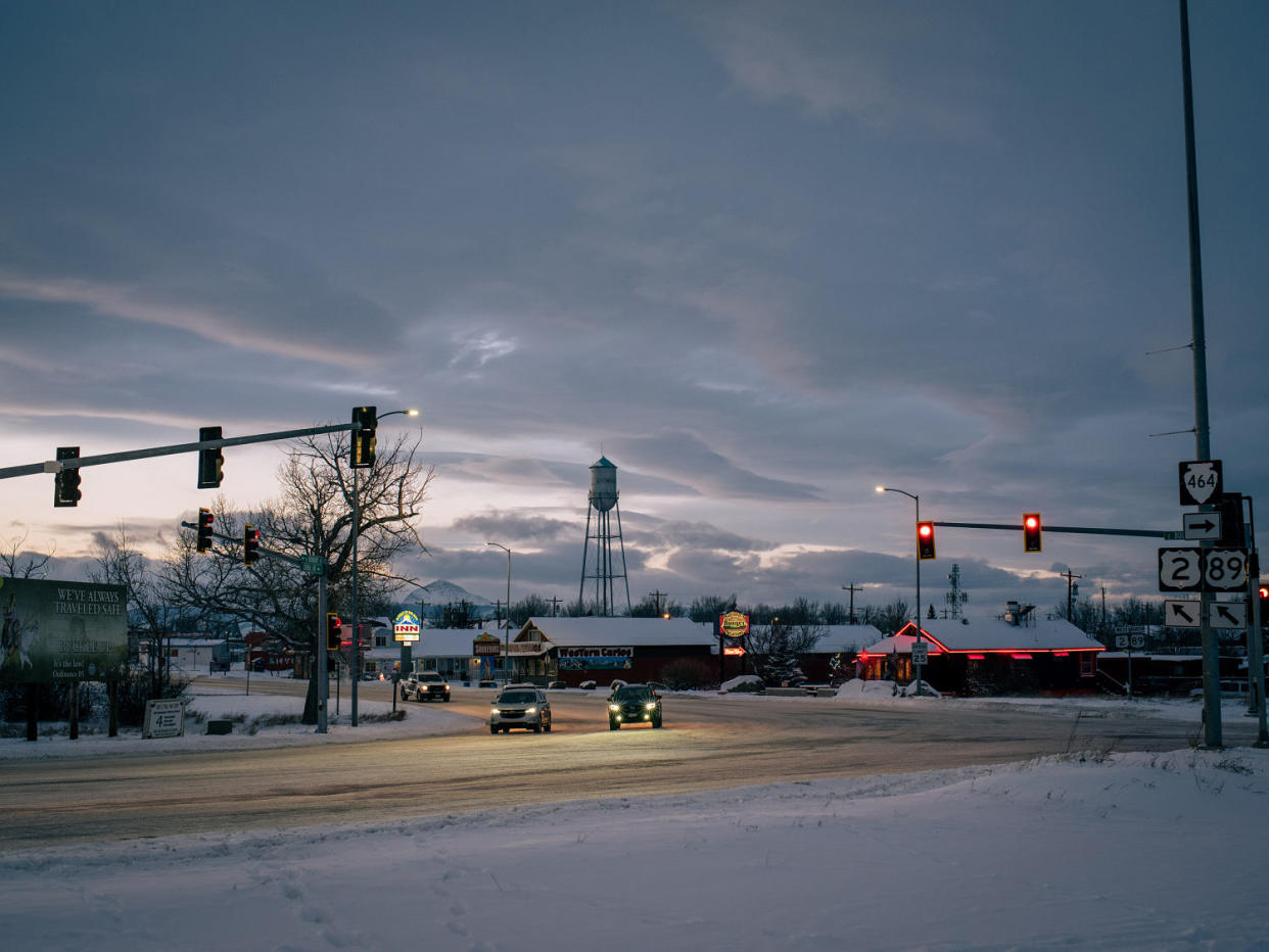 Downtown Browning, Mt. (Aaron Agosto for NBC News)