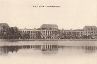 Calcutta - Secretariat Office', circa 1900. The Writers' Building is the secretariat building of the State Government of West Bengal, India. The building originally served as the office for writers of the British East India Company, designed by Thomas Lyon in 1777. [Art Union, Calcutta, circa 1900]. Artist: Unknown. (Photo by The Print Collector/Getty Images)