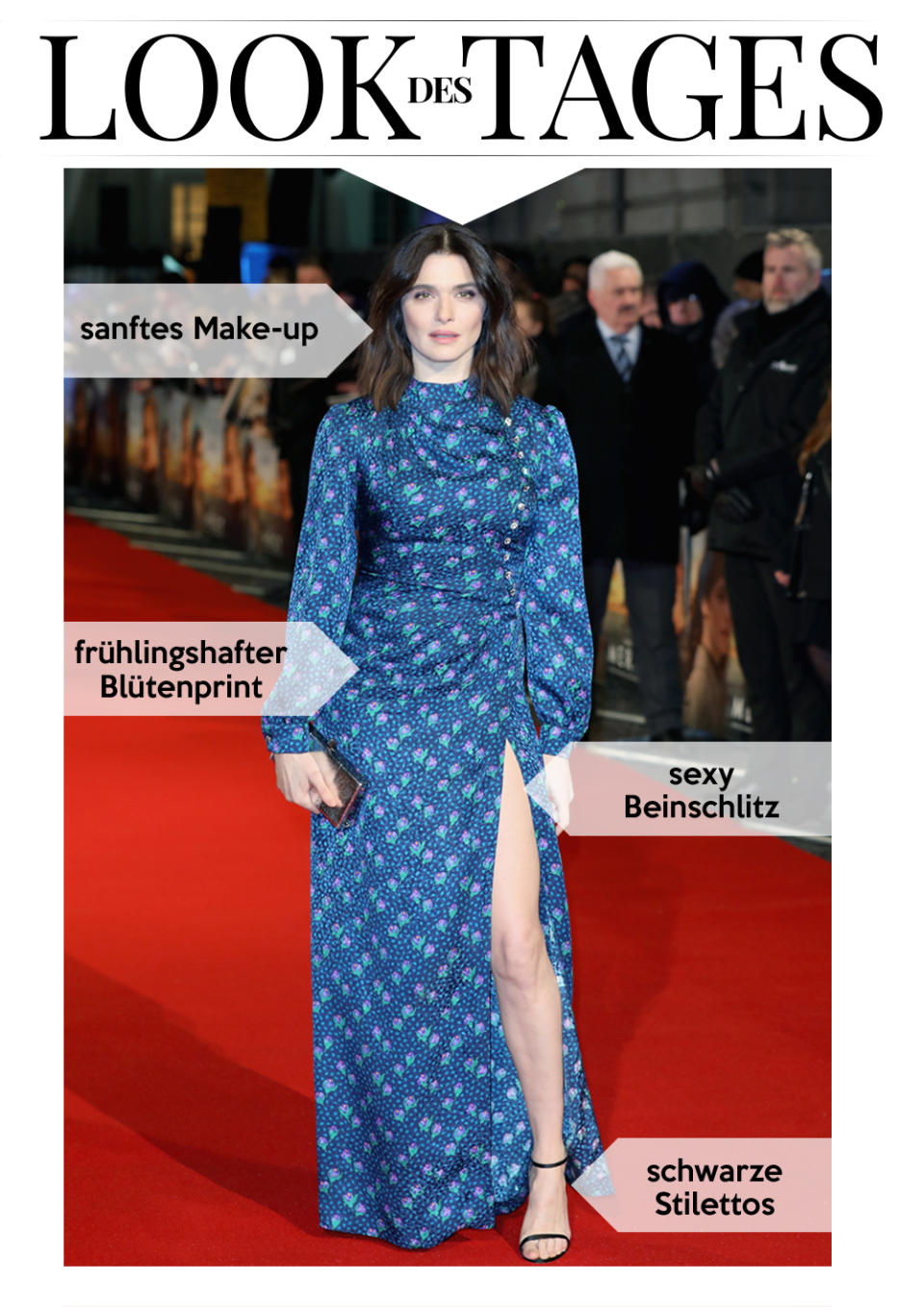 Elegant aber sexy: So zeigt sich Rachel Weisz bei der Filmpremiere von “Vor uns das Meer” in London. (Bild: Getty Images)