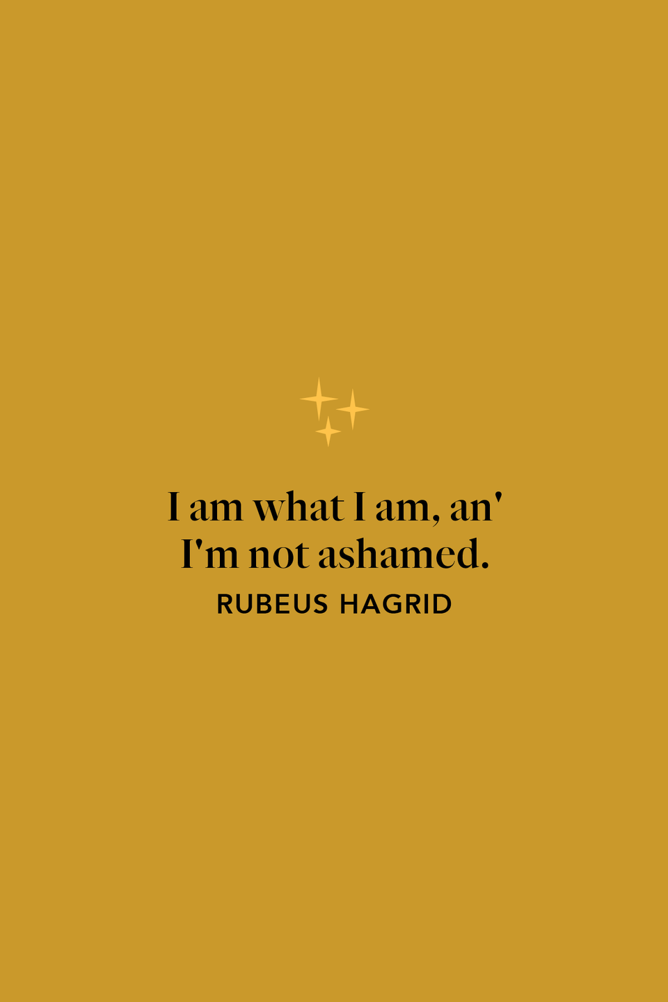 Hagrid on being yourself