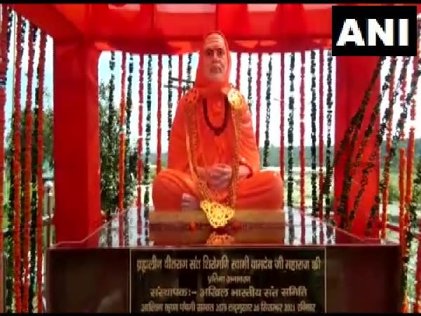Statue of Swami Vamdev Maharaj unveiled in Haridwar on Sunday. (Photo/ANI)