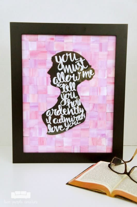 jane austen silhouette valentines diy valentines day cards