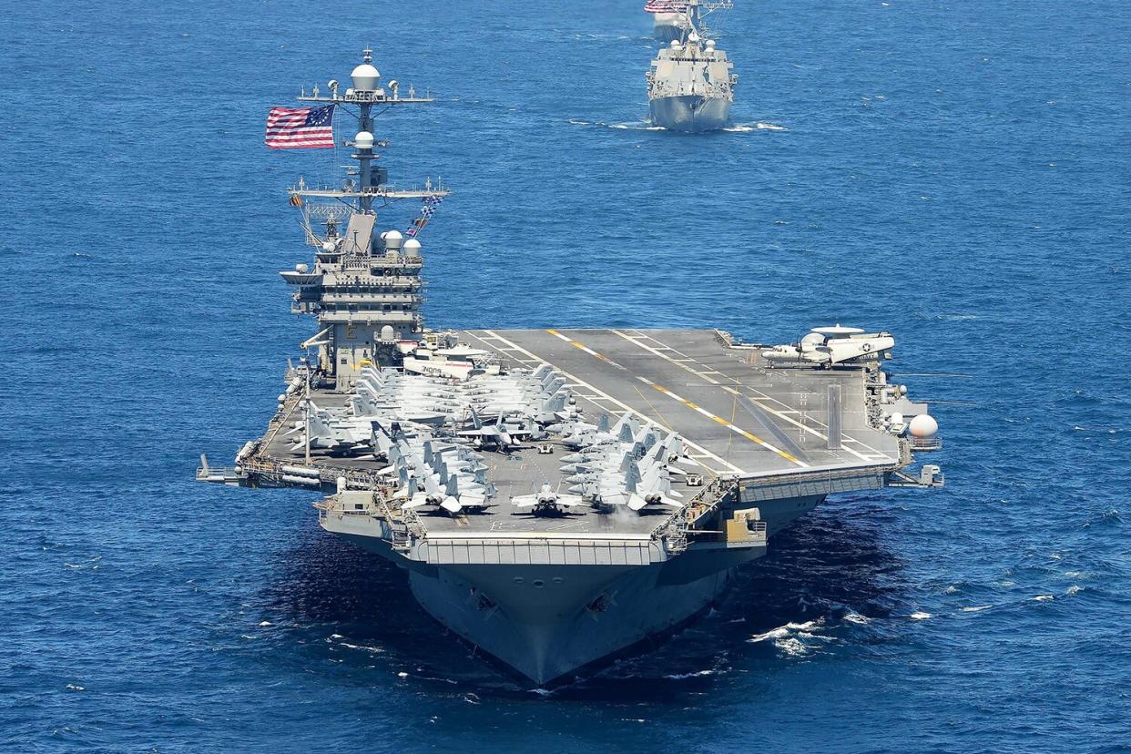 The aircraft carrier USS George Washington